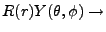 $\displaystyle R(r)Y(\theta,\phi) \rightarrow$