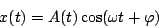 \begin{displaymath}x(t)=A(t)\cos(\omega t+\varphi)\end{displaymath}