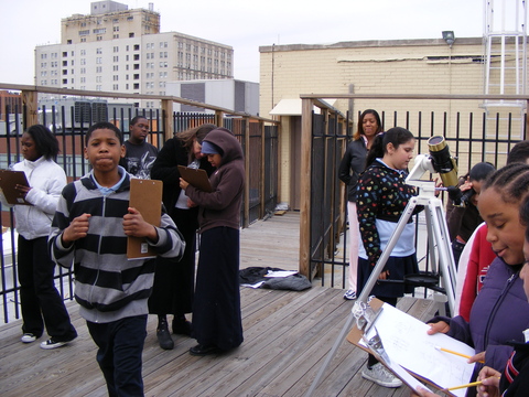 6th grade astronomers at Lynch Observatory