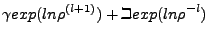 $\displaystyle \gamma exp(ln\rho^{(l+1)})+\beth exp(ln\rho^{-l})$