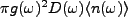 $\displaystyle \pi g(\omega)^2 D(\omega)\langle n(\omega)\rangle$