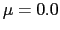$\mu = 0.0$