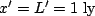 $x'=L'=1\;{\rm ly}$