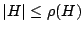 $ \vert H\vert\leq \rho(H)$