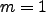 $m=1$