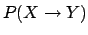 $P(X \to Y)$