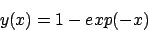 \begin{displaymath}
y(x) = 1 - exp( -x )
\end{displaymath}